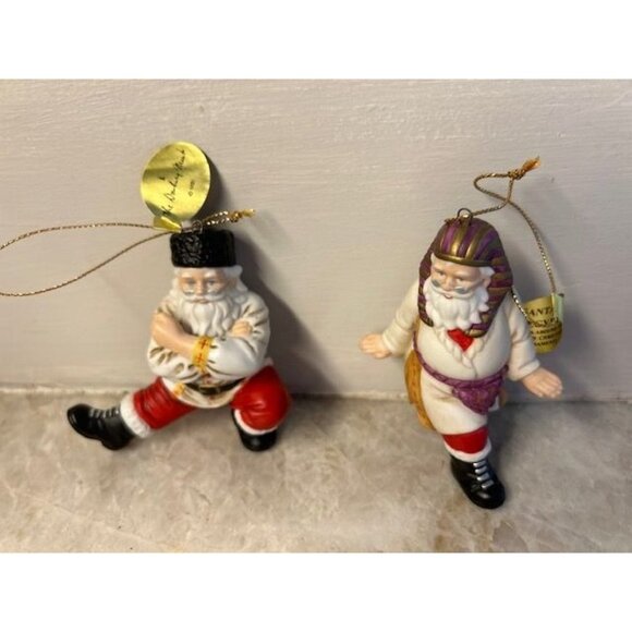 Christmas Decorations The Danbury Mint Santa in Russia & Santa in Egypt  3/4" - Picture 4 of 10